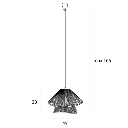 MAXlight (P0580) Lampa wisząca Amalfi II w kolorze czarnym – elegancja i nowoczesność w Twoim wnętrzu!