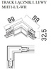 Łącznik lewy "L" DOBAC TRACK w kolorze białym (MHT1-L/L-WH) - MAXlight