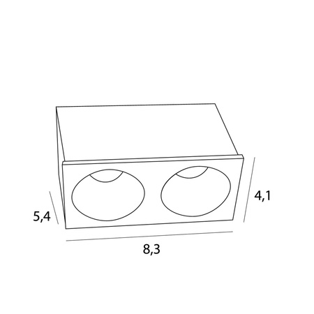 Lampa wpustowa MAXlight (HM180 2L) Modular - Moduł LED 6W do oświetlenia i dekoracji wnętrz.