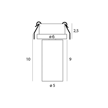 MAXlight (H0126) Lampa sufitowa podtynkowa Halo D w kolorze białym