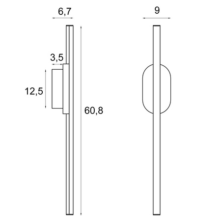 Kinkiet z metalu i trawertynu MAXLIGHT W0418 KINKIET AMOR 12W, IP44