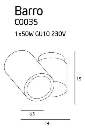 Plafon MAXlight BARRO - elegancka biel (C0036) dla nowoczesnych wnętrz.