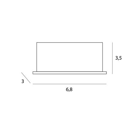 MAXlight H0134 - Oprawa Wpuszczana X-Line z możliwością montażu z Trafo HT0134