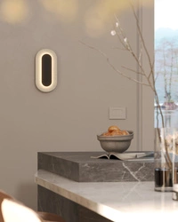 MAXlight Kinkiet Travertino Oval 10W (W0393) - Elegancka Lampa Ścienna do Nowoczesnych Wnętrz