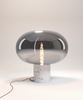 Lampa stołowa MOONSTONE - biały marmur i szkło dymione (T0055) - MAXlight