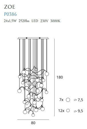 Wisząca lampa ZOE (P0386) - Nowoczesny styl od MAXlight, idealna do każdego wnętrza!