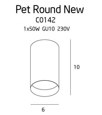 Lampa sufitowa MAXlight PET ROUND czarna (C0142) - nowoczesność i elegancja w Twoim wnętrzu!