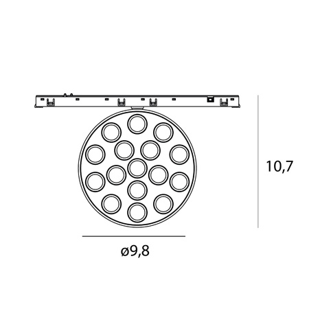 MAXlight Raster MICRO11 (N0012Z) 12W Czarny Okrągły Lampa LED 2700-5000K Zigbee