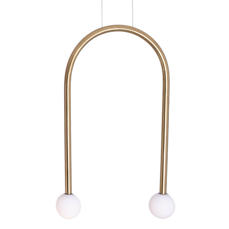 Lampa wisząca ENIGMA w złotym kolorze (P0514) - MAXlight dekoracja do wnętrz z klasą.