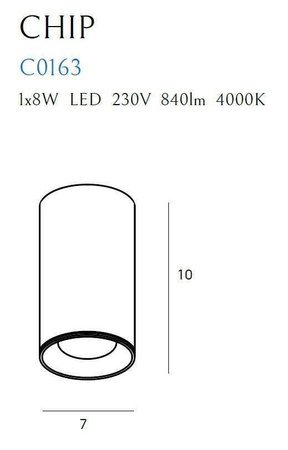 Lampa sufitowa MAXlight CHIP 4000K (C0163) - elegancja i nowoczesność w Twoim wnętrzu!