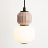 MAXLIGHT P0625 LAMPA WISZACA MODERN 5W, OPAL + MEDIUM BROWN