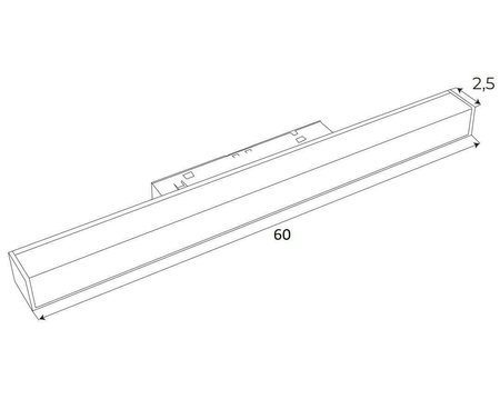 MAXlight M0024N - Lampa Magnetyczna Linowa Biała 18W 1126LM 3000K z Systemem ON/OFF
