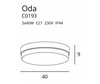 Plafon sufitowy ODA w kolorze białym (C0193) - MAXlight elegancki i nowoczesny design do Twojego wnętrza.