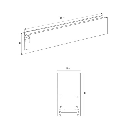 MAXlight (NT0011) Szynoprzewód MICRO11 czarny wpuszczany sprężynowy 1mb – nowoczesne oświetlenie do każdego wnętrza.