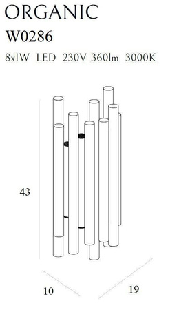 Kinkiet MAXlight ORGANIC ściemnialny (W0286D) – nowoczesny design dla Twojego wnętrza!