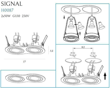 Oprawa podtynkowa MAXlight SIGNAL II - Czarne Piękno (H0087)