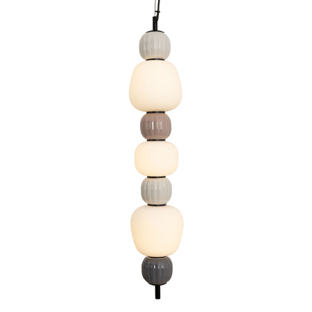 MAXLIGHT P0630 LAMPA WISZACA MODERN 28W, OPAL + DARK GREY+MEDIUM BROWN+LIGHT GREY