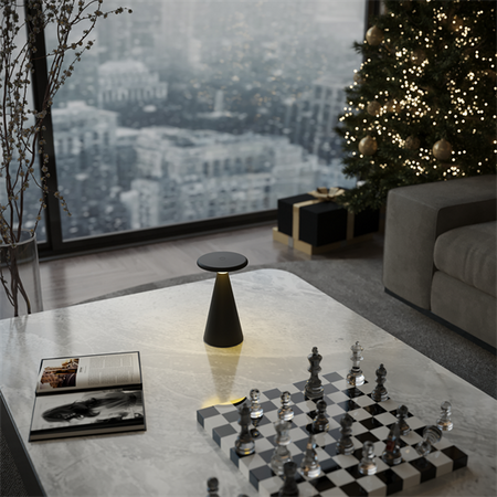 MAXlight Lampa Stołowa Funghi (T0063) - Czarne, Nowoczesne Oświetlenie IP44 do Wnętrz i na Taras