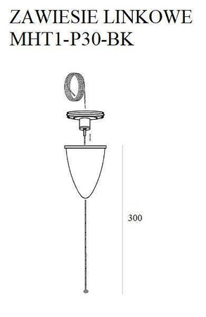 Zawiesie linkowe MAXlight DOBAC TRACK 3m czarne z regulacją (MHT1-P30-BK) - idealne do Twojego wnętrza!