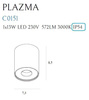 Oprawa sufitowa PLAZMA IP54 (C0151) - MAXlight, nowoczesne oświetlenie do każdego wnętrza!
