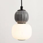 MAXLIGHT P0626 LAMPA WISZACA MODERN 5W, OPAL + DARK GREY