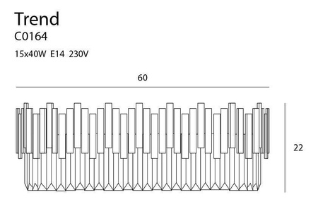 Plafon sufitowy TREND 60 cm (C0164) - MAXlight, nowoczesne oświetlenie do wnętrz.