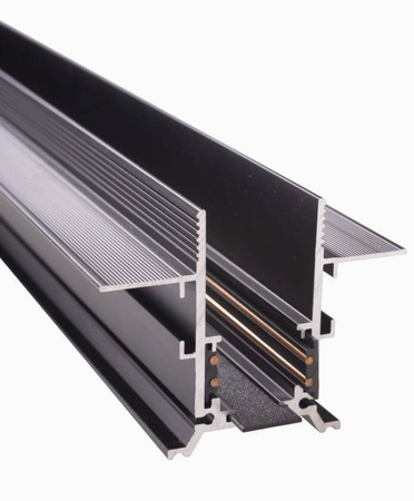 MAXlight (MT0006) Szyba Magnetyczna Podtynkowa 1m - Elegancka Czerń do Twojego Wnętrza