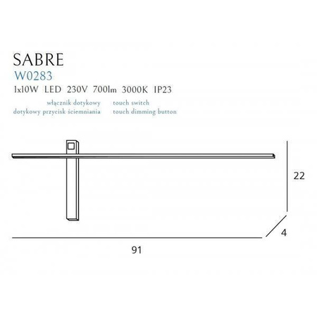 Kinkiet SABRE MAXlight (W0283) – nowoczesne oświetlenie do Twojego wnętrza!
