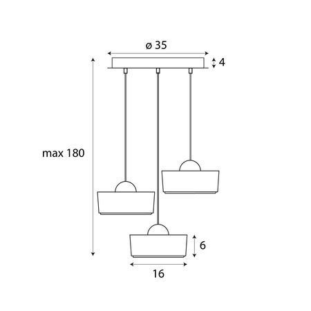 MAXlight Lampa Wisząca Lipari III Round (P0543) - Elegancja i nowoczesny design do Twojego wnętrza!