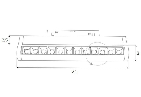 MAXlight M0047N Lampa magnetyczna 12W 741LM 3000K – biała, nowoczesny design z systemem ON/OFF