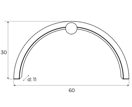 Kinkiet MAXlight TRIO ARC w kolorze polerowanego czarnego IP44 (W0335) - elegancja i funkcjonalność.