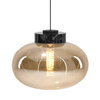 Lampa wisząca MOONSTONE czarny marmur z bursztynowym szkłem (P0516) - MAXlight
