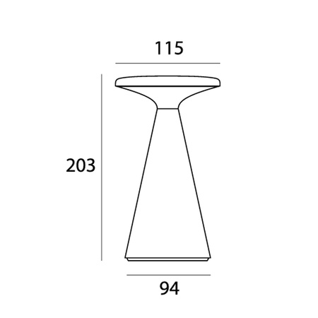 MAXlight Lampa Stołowa Funghi (T0063) - Czarne, Nowoczesne Oświetlenie IP44 do Wnętrz i na Taras