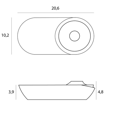 MAXlight Lampa Sufitowa VECTOR 10W Biała (C0267) – Nowoczesne oświetlenie do każdego wnętrza!
