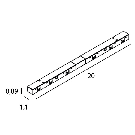 MAXlight (NA0002) Łącznik elektryczny prosty MICRO11 do szynoprzewodów - funkcjonalność i styl w jednym.