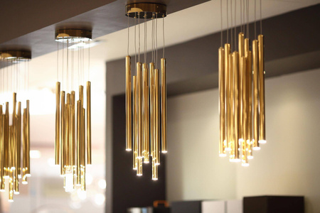 Lampa wisząca ORGANIC złota szczotkowana (P0524D) - MAXlight