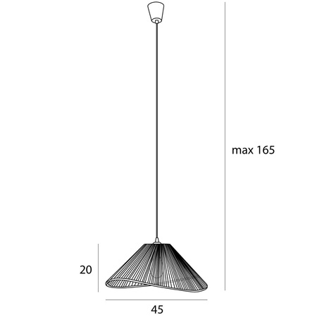 MAXlight Lampa Wisząca Amalfi I Natural (P0577) - Elegancja i nowoczesność w Twoim wnętrzu!