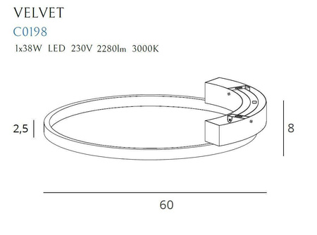 Plafon sufitowy VELVET (C0198) - Oświetlenie MAXlight w eleganckim stylu.