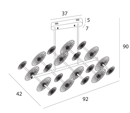 MAXLIGHT P0643 LAMPA WISZĄCA ALLURE 51W