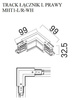 Łącznik "L" DOBAC TRACK prawy biały (MHT1-L/R-WH) - MAXlight Elegancja i funkcjonalność w jednym!