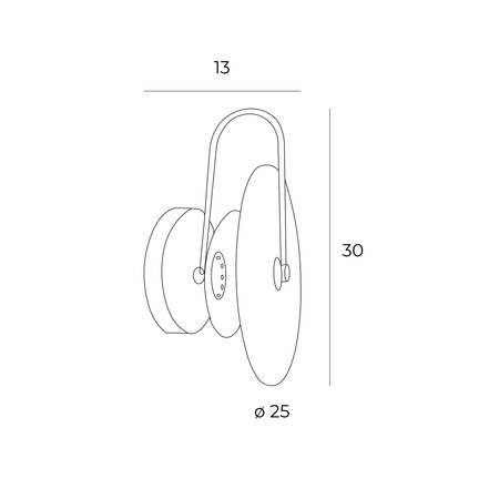 MAXLIGHT W0401 KINKIET RETRO Ø25cm