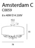 Lampa sufitowa MAXlight AMSTERDAM (C0059) - nowoczesny plafon do każdego wnętrza