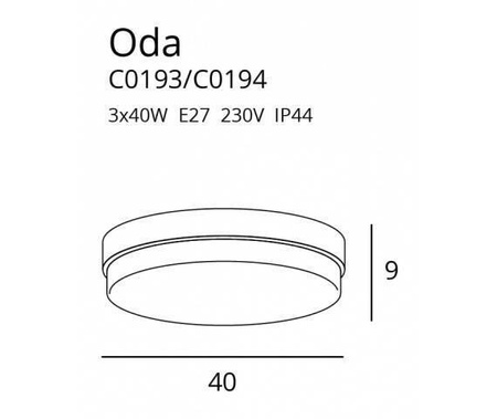 Plafon ODA w kolorze czarnym (C0194) - MAXlight, elegancja i nowoczesność w Twoim wnętrzu.