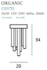 Plafon ściemnialny ORGANIC (C0117D) - MAXlight, mały design dla nowoczesnych wnętrz
