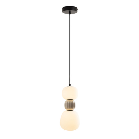 MAXLIGHT P0627 LAMPA WISZACA MODERN 13W, OPAL + LIGHT GREY