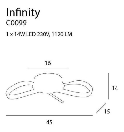 Plafon MAXlight Infinity LED 14W (C0099) - eleganckie oświetlenie do nowoczesnych wnętrz.