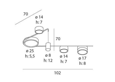 MAXlight Zumaia II (C0250) – elegancka lampa sufitowa do nowoczesnych wnętrz.