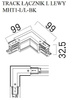 Łącznik "L" lewy DOBAC TRACK w kolorze czarnym (MHT1-L/L-BK) - MAXlight