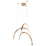 Lampa wisząca MAXlight TRIO ARC w szczotkowanym złocie (P0509) – elegancja w każdym detalu.