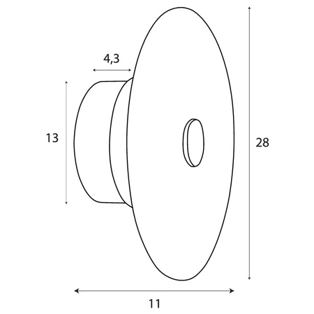 MAXlight (W0355) Kinkiet Paola 1L w kolorze Champagne z kloszem szklanym